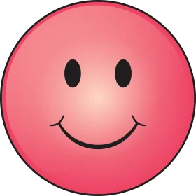 Classic Pink Smiley Face Clipart - Cheerful and Bright Emoticon Design