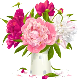 Enchanting Peony Animation: Delicate Floral Arrangement in Soft Pastel Hues