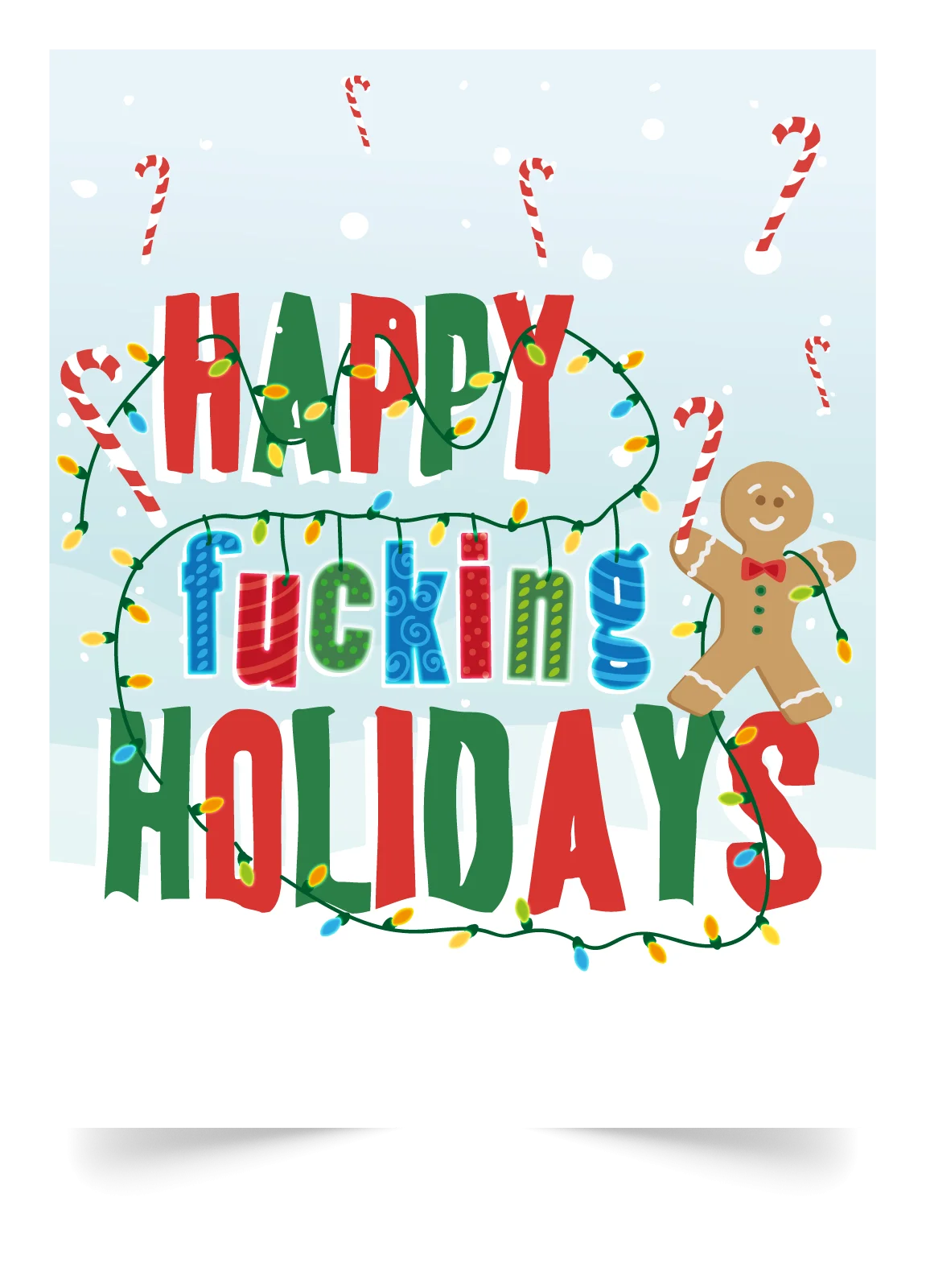 Festive and Cheerful Happy Holidays Clipart with Playful Typography