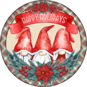 Festive Gnome Trio Clipart: Whimsical Holiday Cheer with Cozy Scandinavian Charm