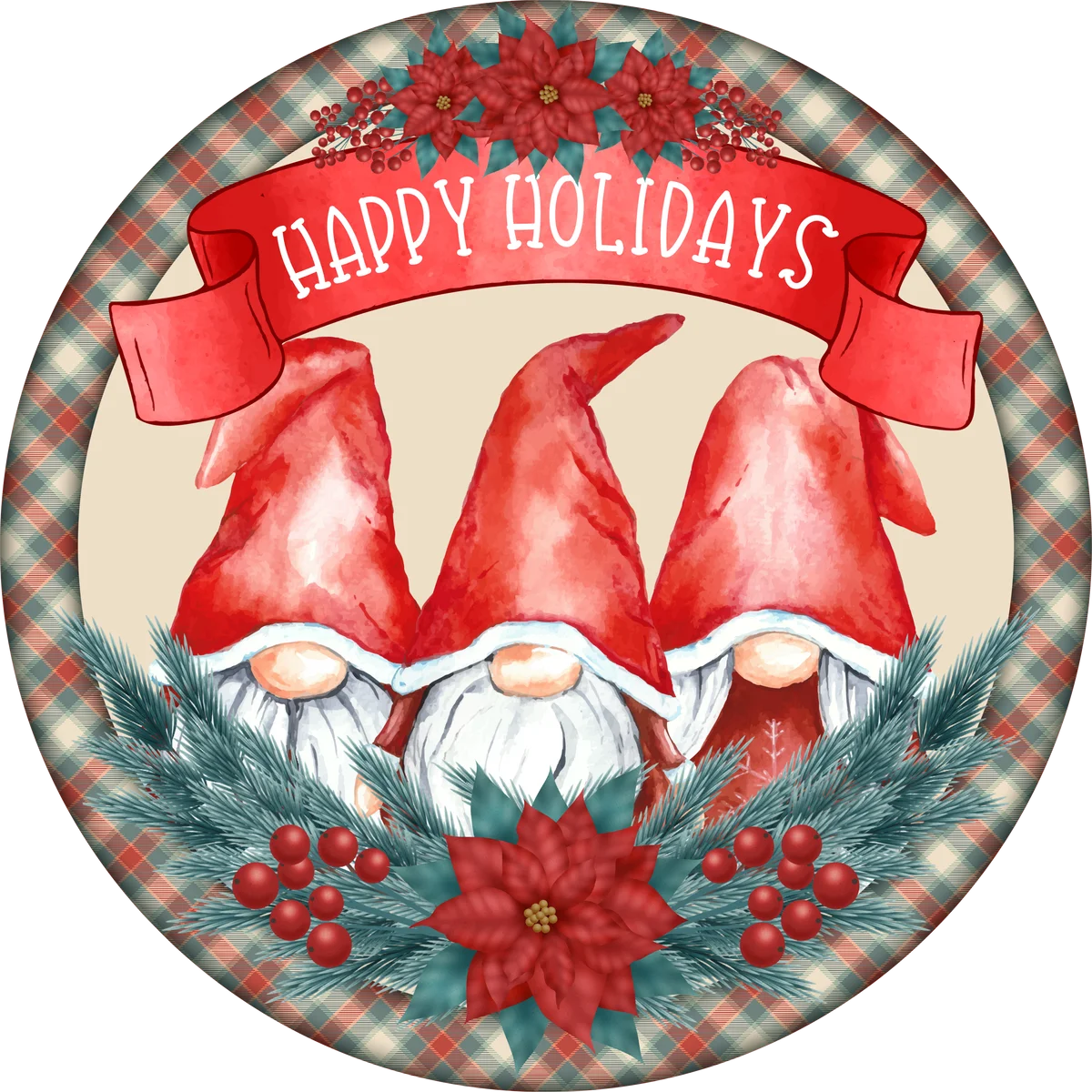 Festive Gnome Trio Clipart: Whimsical Holiday Cheer with Cozy Scandinavian Charm