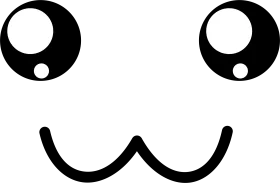 Minimalist Black and White Smiley Face Clipart with Charming Expression