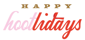 Festive Happy Holidays Elegant Typography Clipart Design in Soft Colors