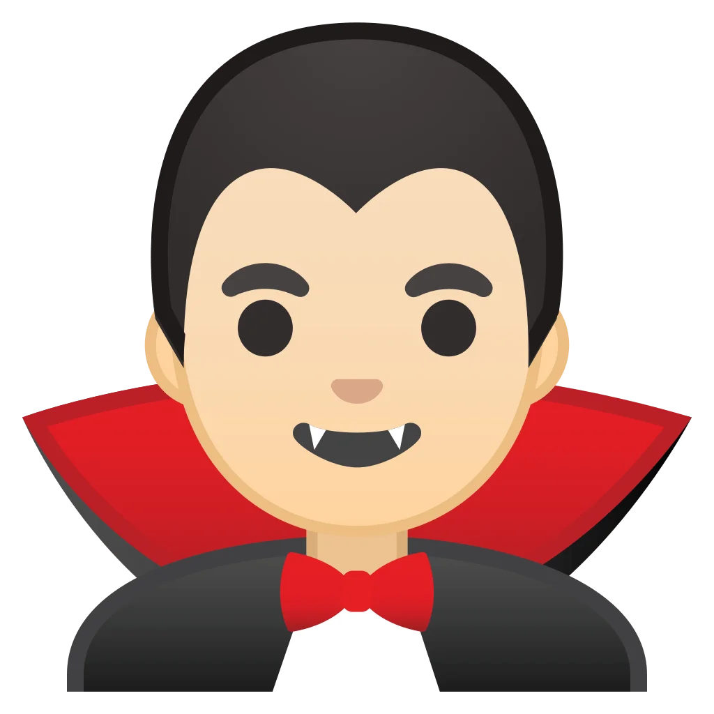 Adorable Cartoon Vampire Clipart: Cute Fanged Character in Classic Halloween Style