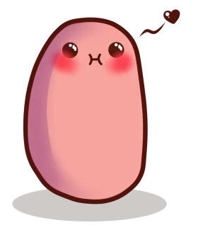 Adorable Pink Kawaii Potato Clipart with Cute Rosy Cheeks and Charming Expression