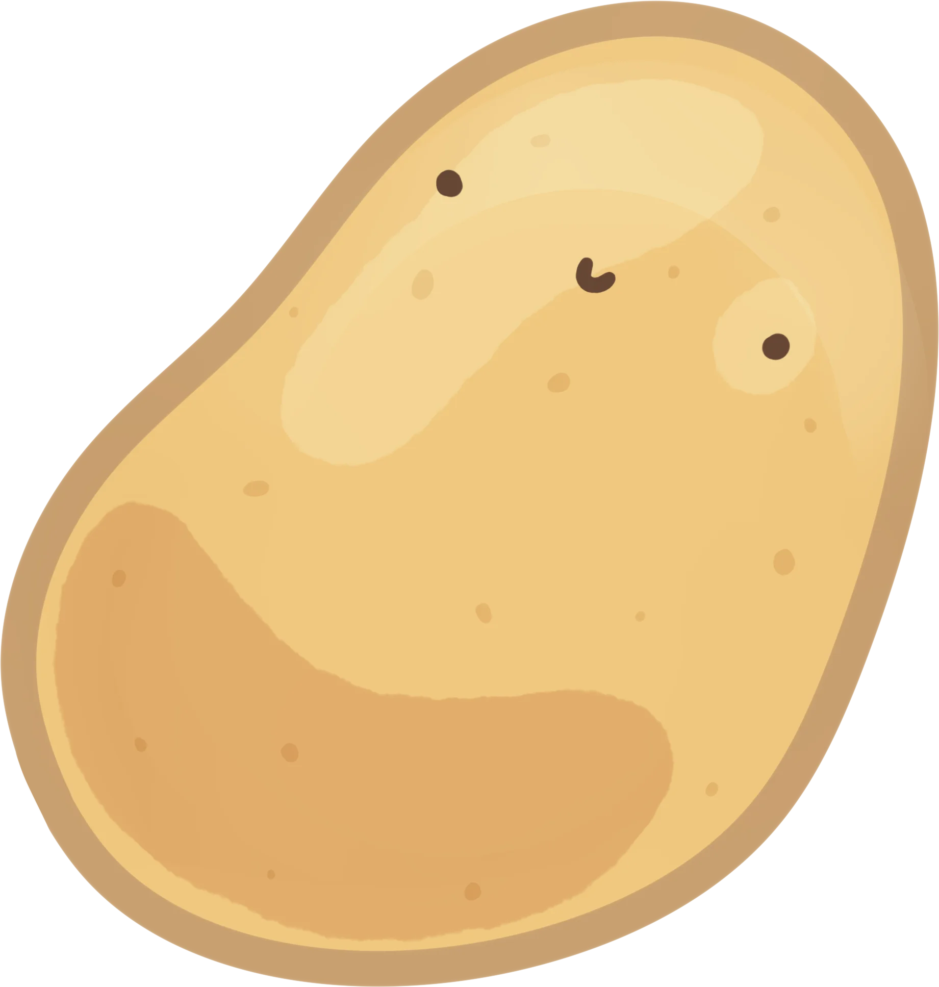 Cute and Playful Potato Clipart with Adorable Cartoon-Style Features