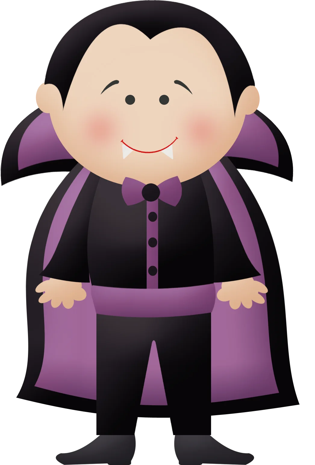 Cute Cartoon Dracula Vampire Clipart with Playful Cartoon Style