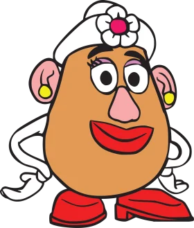 Playful Mrs. Potato Head Clipart Character with Charming Accessories