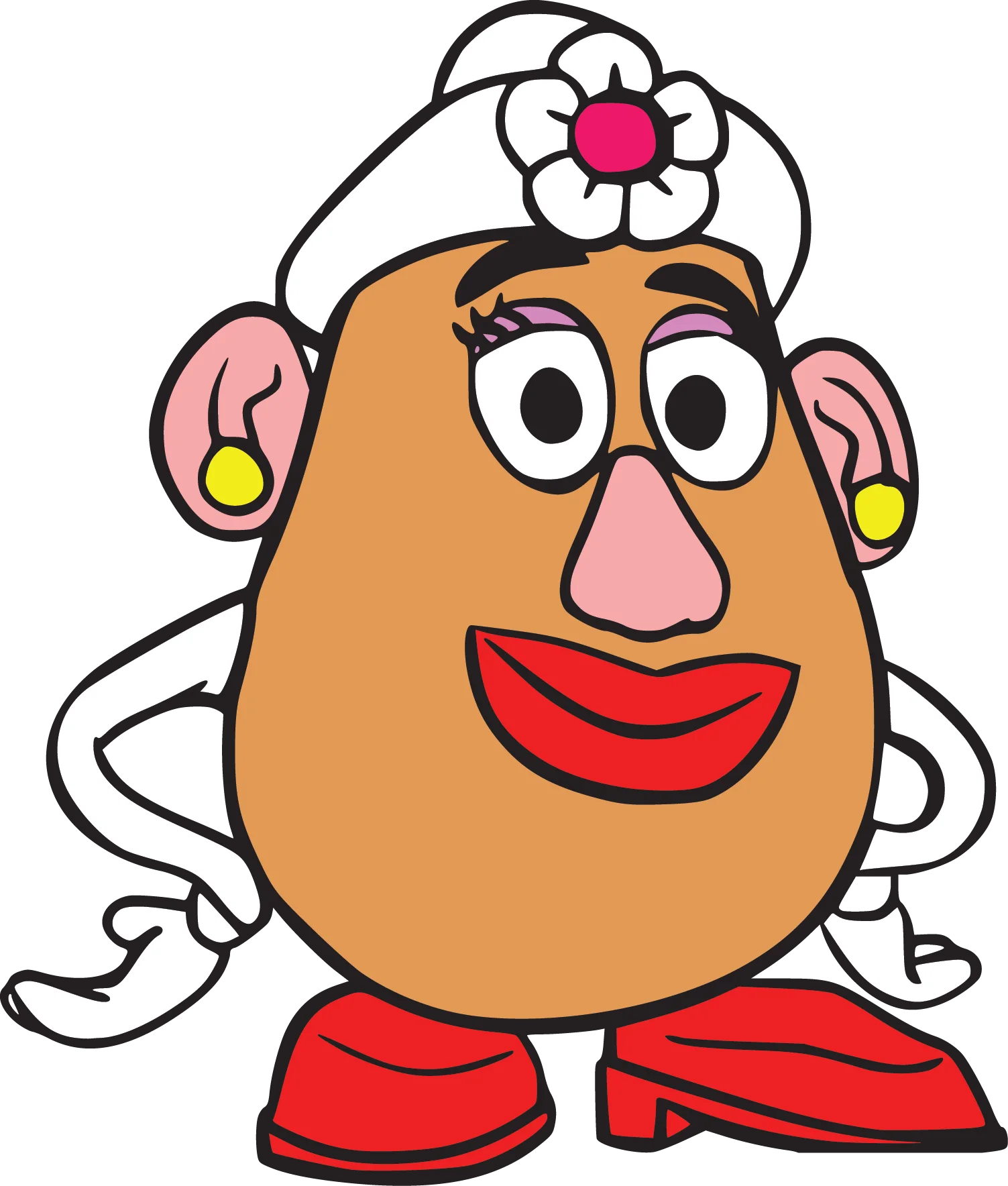 Playful Mrs. Potato Head Clipart Character with Charming Accessories