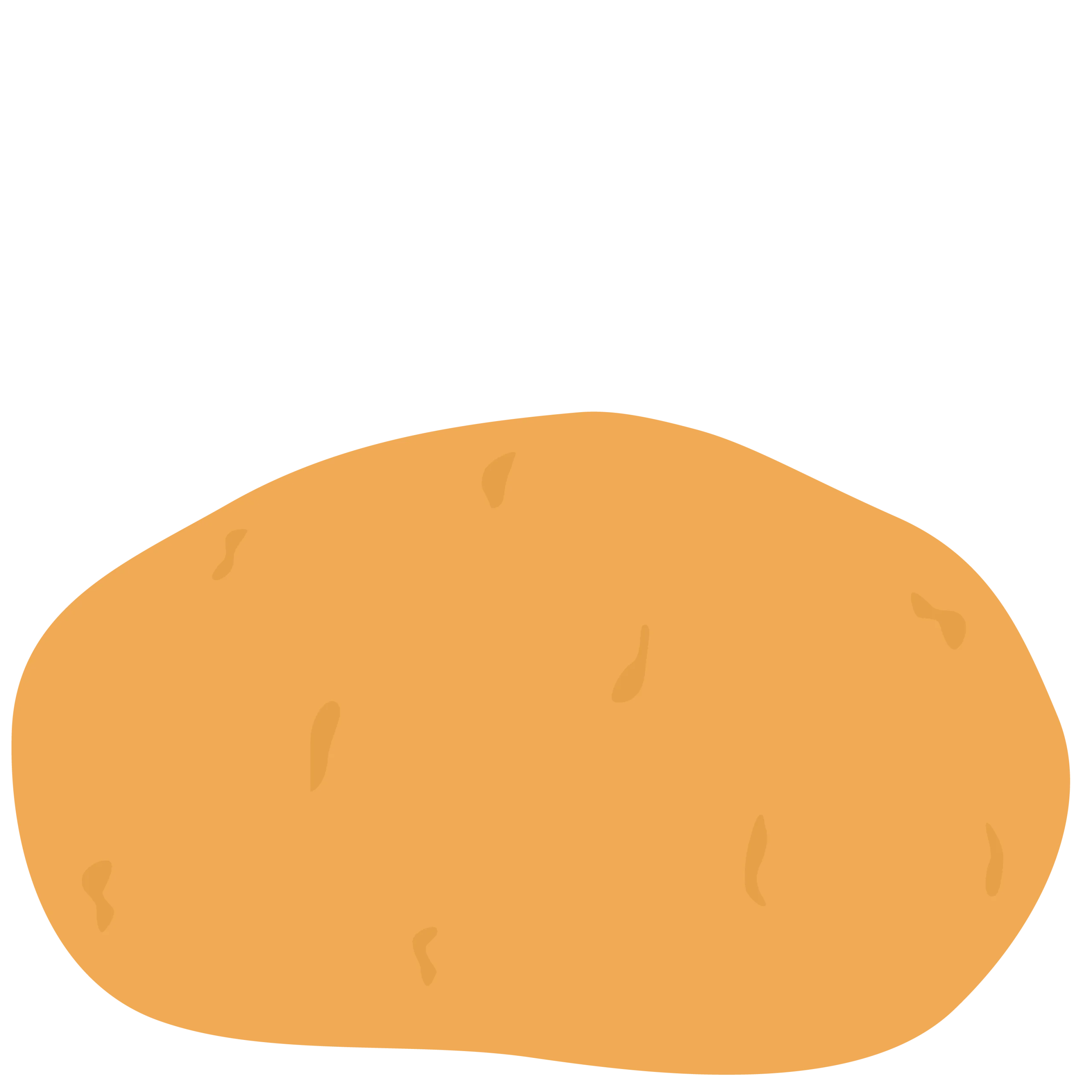 Rustic Golden Potato Clipart: A Simple Illustration of Rural Farmhouse Charm