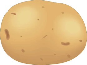 Rustic Potato Clipart: Detailed Illustration of a Golden Brown Tuber