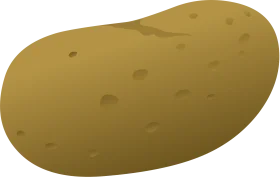 Rustic Potato Clipart: Earthy Brown Potato Illustration with Textured Surface