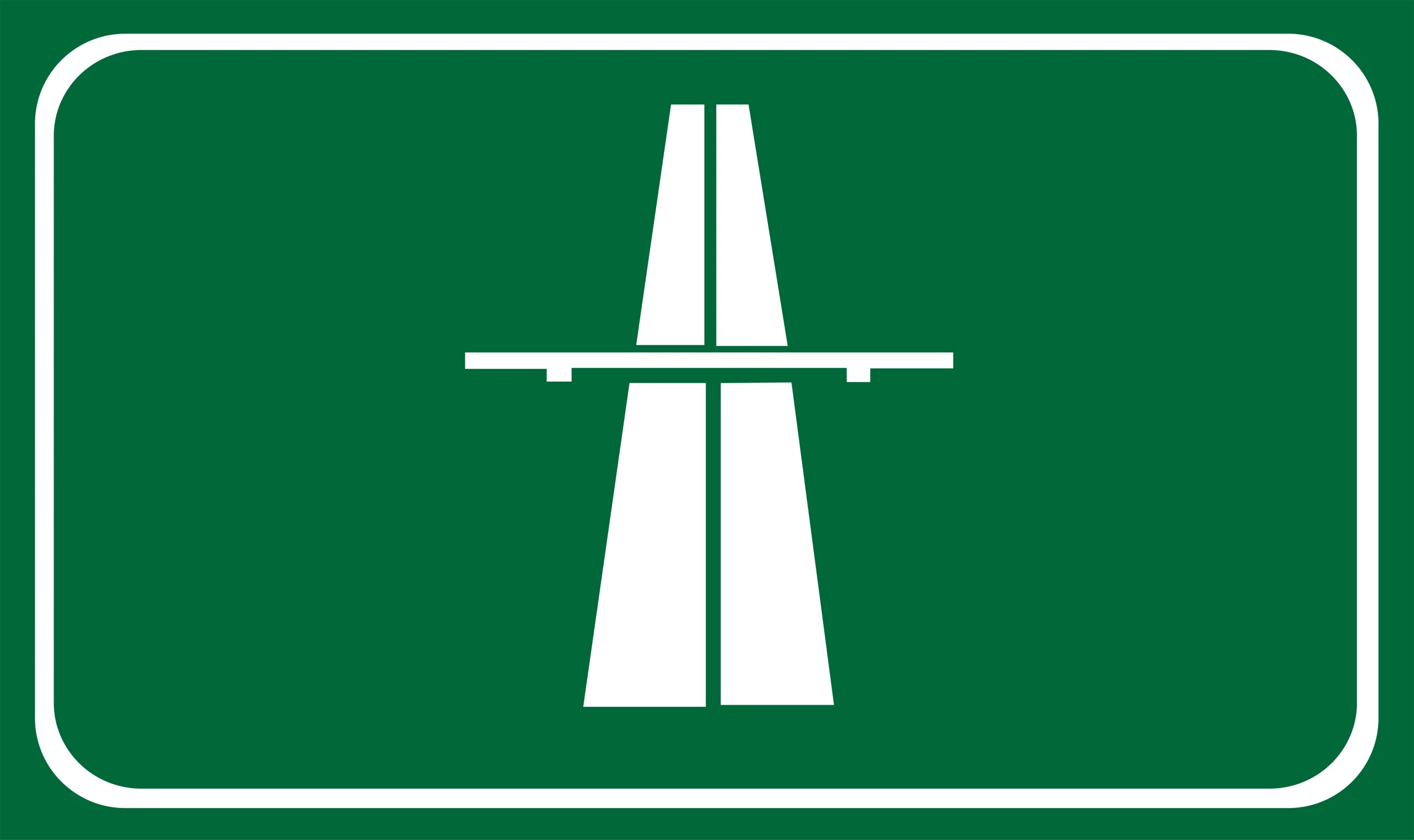Minimalist Green Highway Interchange Clipart Symbolizing Transportation Infrastructure