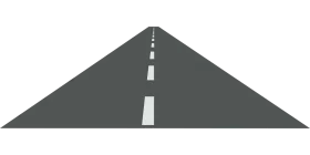 Minimalist Monochrome Highway Perspective Clipart Design