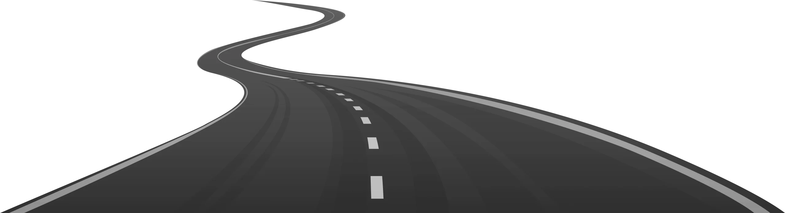 Winding Highway Perspective Clipart: A Journey Through Graphic Minimalism