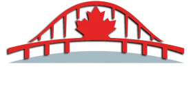 Canadian Maple Leaf Bridge Architectural Minimalist Clipart Design