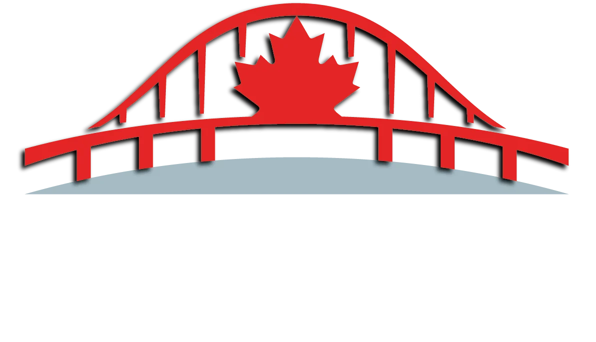 Canadian Maple Leaf Bridge Architectural Minimalist Clipart Design