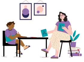 Compassionate Counseling Clipart: A Therapeutic Dialogue of Understanding and Support