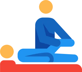 Compassionate Healing Touch: Professional Therapy Support Clipart Design