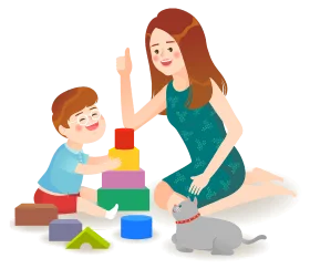 Engaging Child Development and Therapy Clipart: Building Blocks of Learning