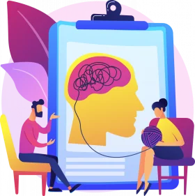 Mental Health Support: A Therapeutic Journey of Healing and Understanding Clipart