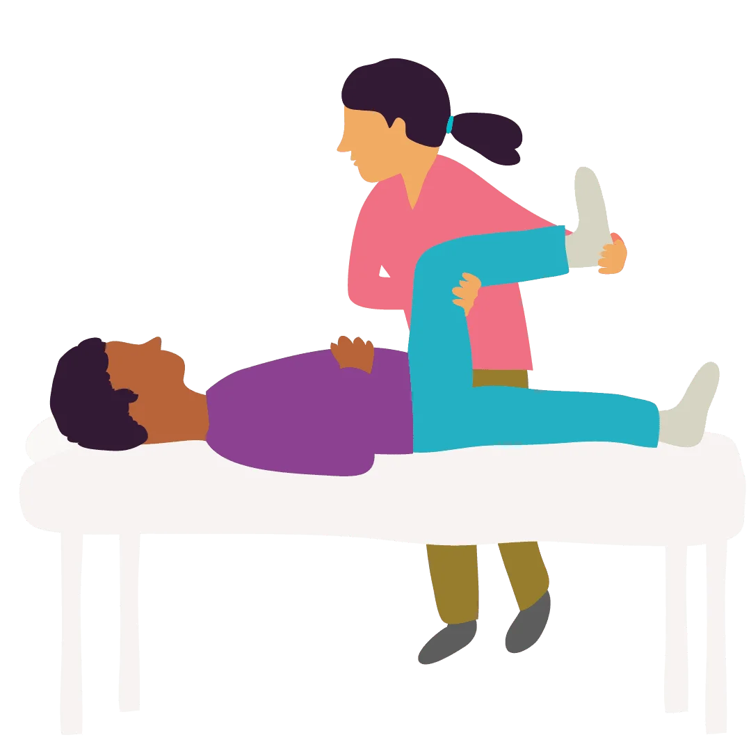 Physical Therapy Rehabilitation Clipart Illustrating Patient Care and Recovery