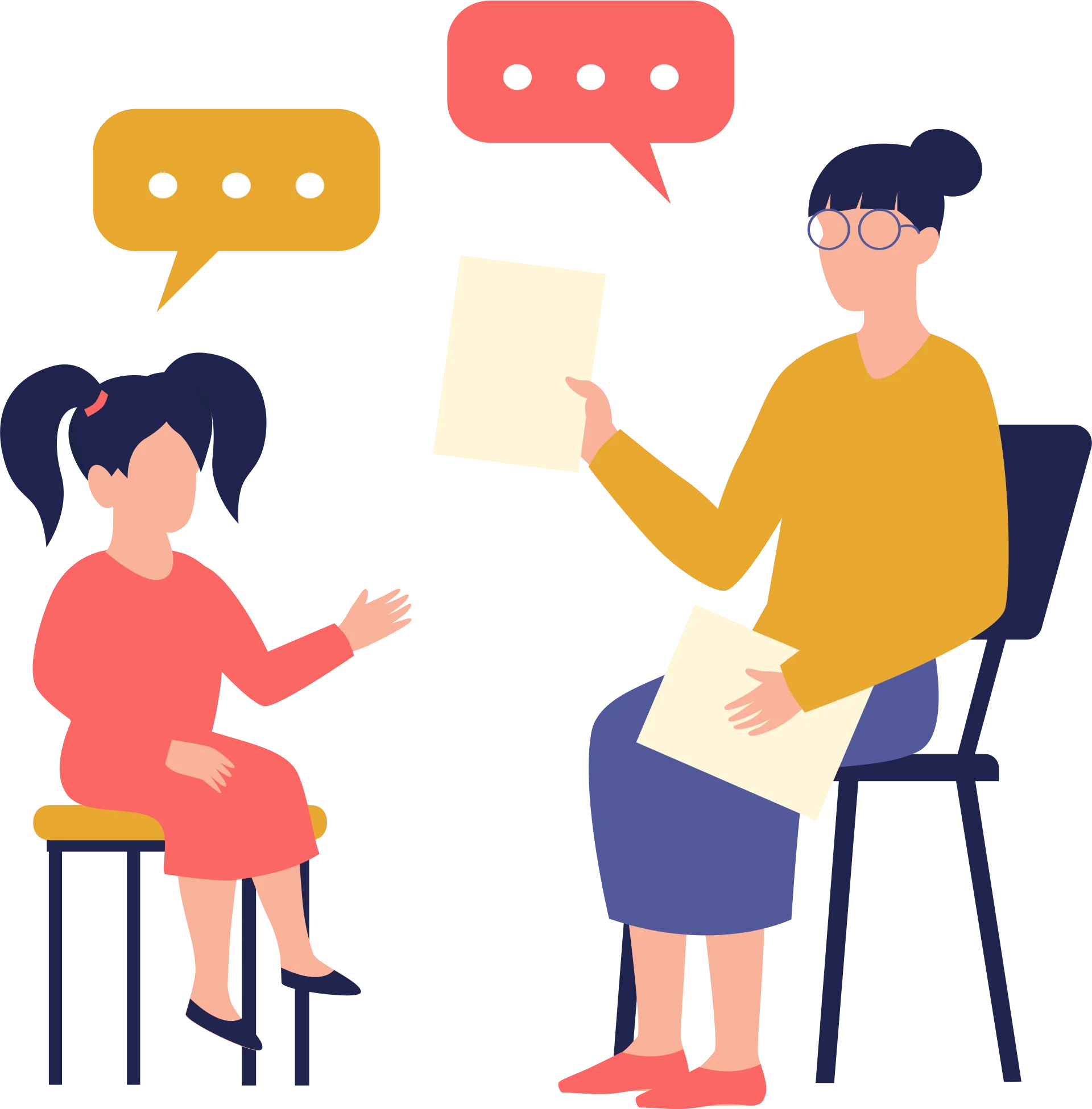 Professional Counseling Session Clipart: Empathetic Dialogue and Support