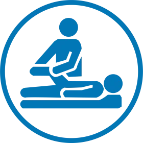 Professional Massage Therapy Wellness Clipart Icon for Healthcare Services