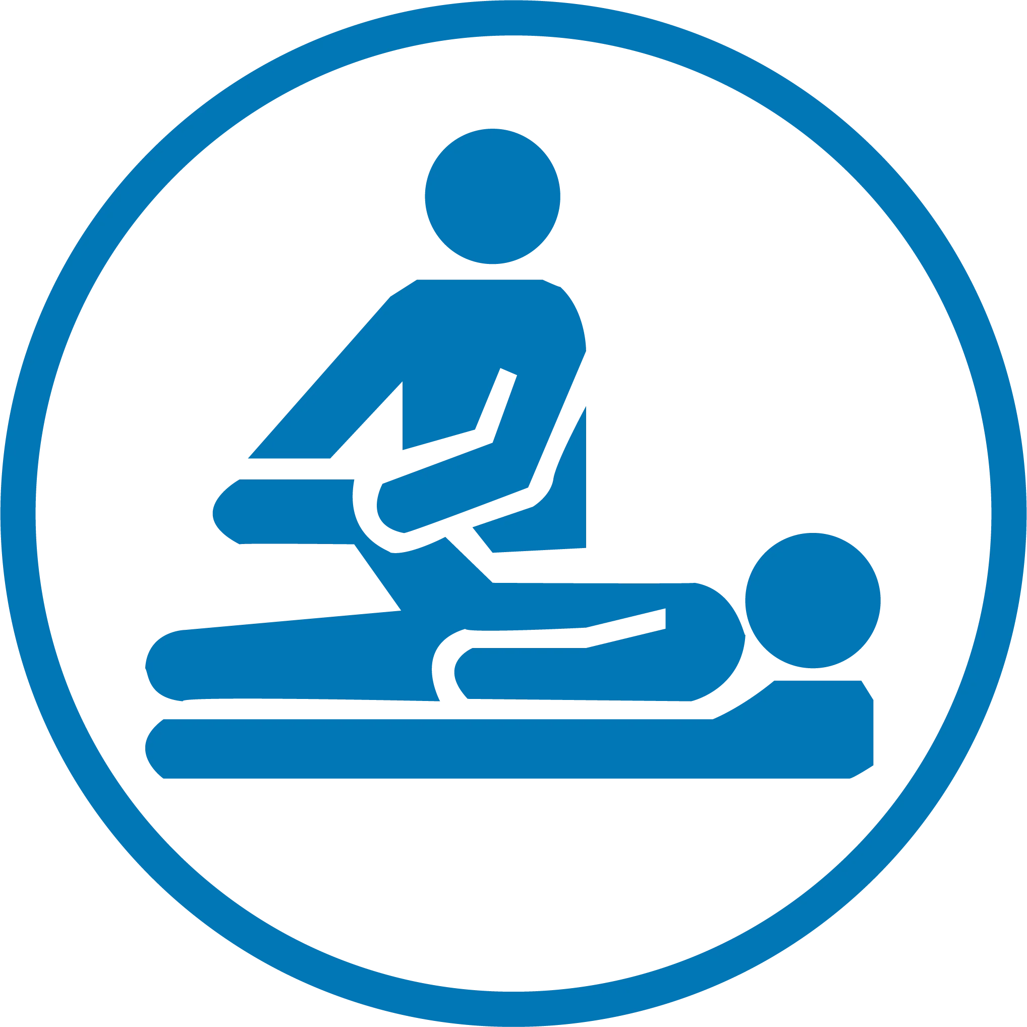 Professional Massage Therapy Wellness Clipart Icon for Healthcare Services