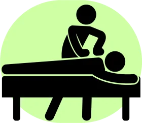 Professional Physiotherapy Treatment Wellness Clipart Illustration