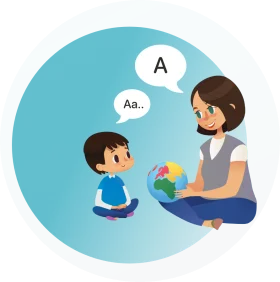 Speech and Language Development Therapy Clipart for Child Communication