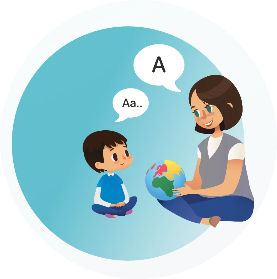 Speech and Language Development Therapy Clipart for Child Communication