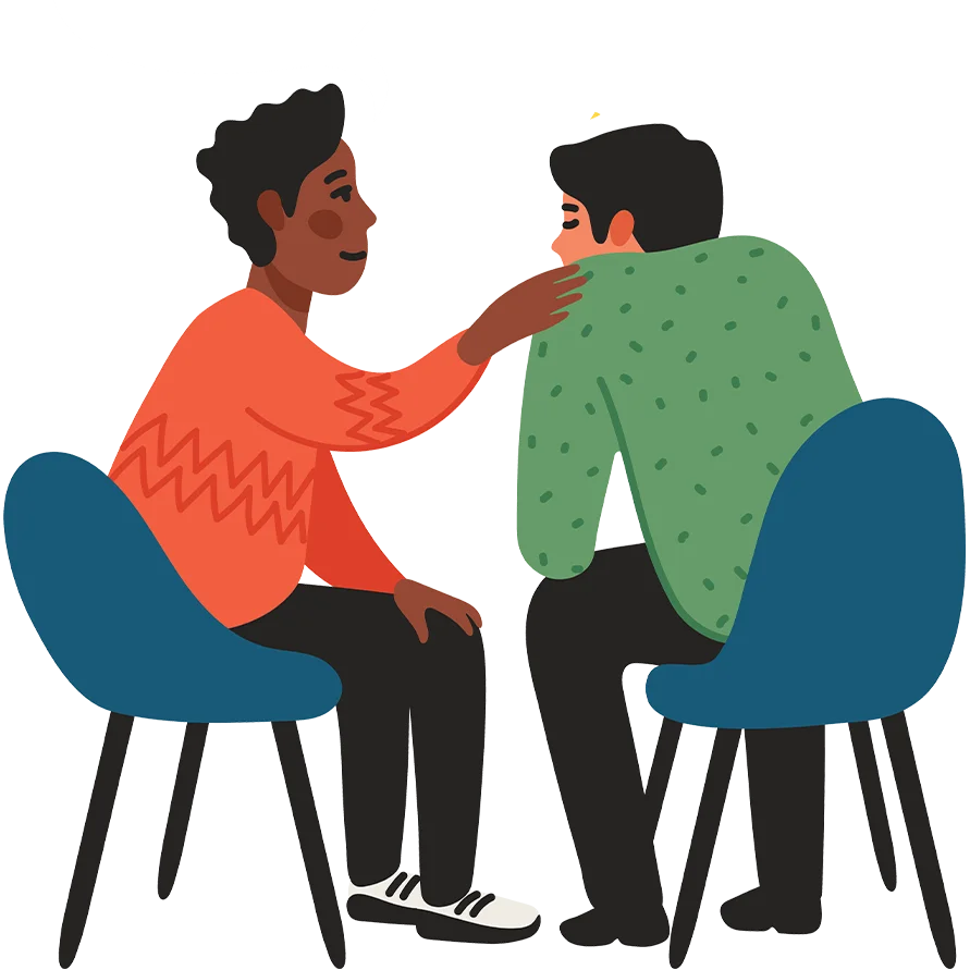 Supportive Therapeutic Counseling Session Clipart Illustration of Healing Dialogue
