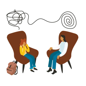Understanding Mental Health Support: A Therapeutic Counseling Session Clipart