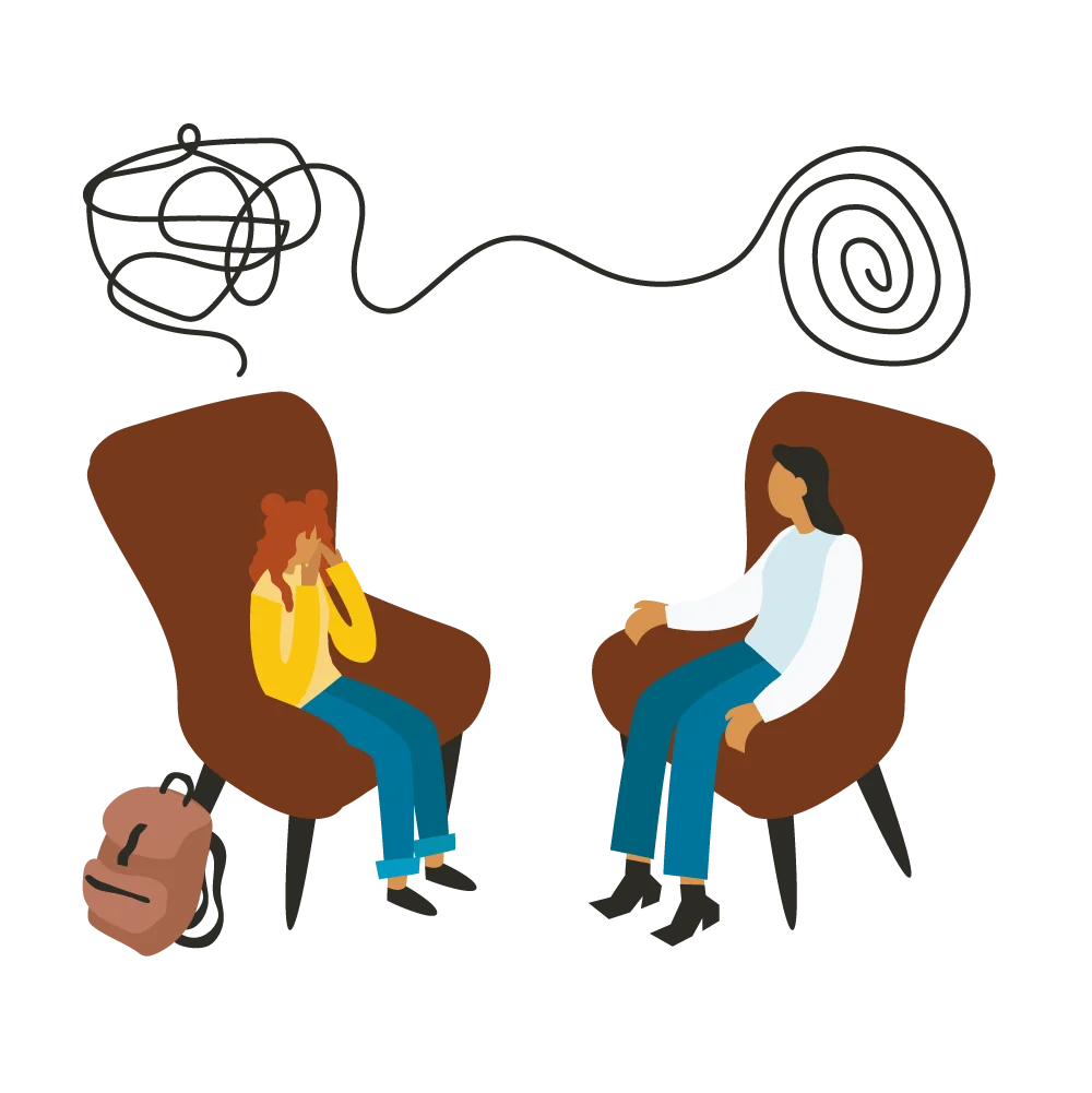 Understanding Mental Health Support: A Therapeutic Counseling Session Clipart