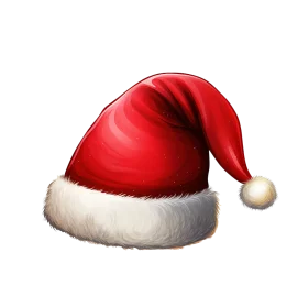 Classic Christmas Santa Claus Hat Festive Clipart Illustration Design