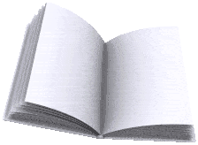 Classic Open Book Clipart - Elegant Blank Pages Illustration for Design Projects