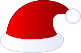 Classic Red and White Santa Hat Clipart Design for Holiday Graphics