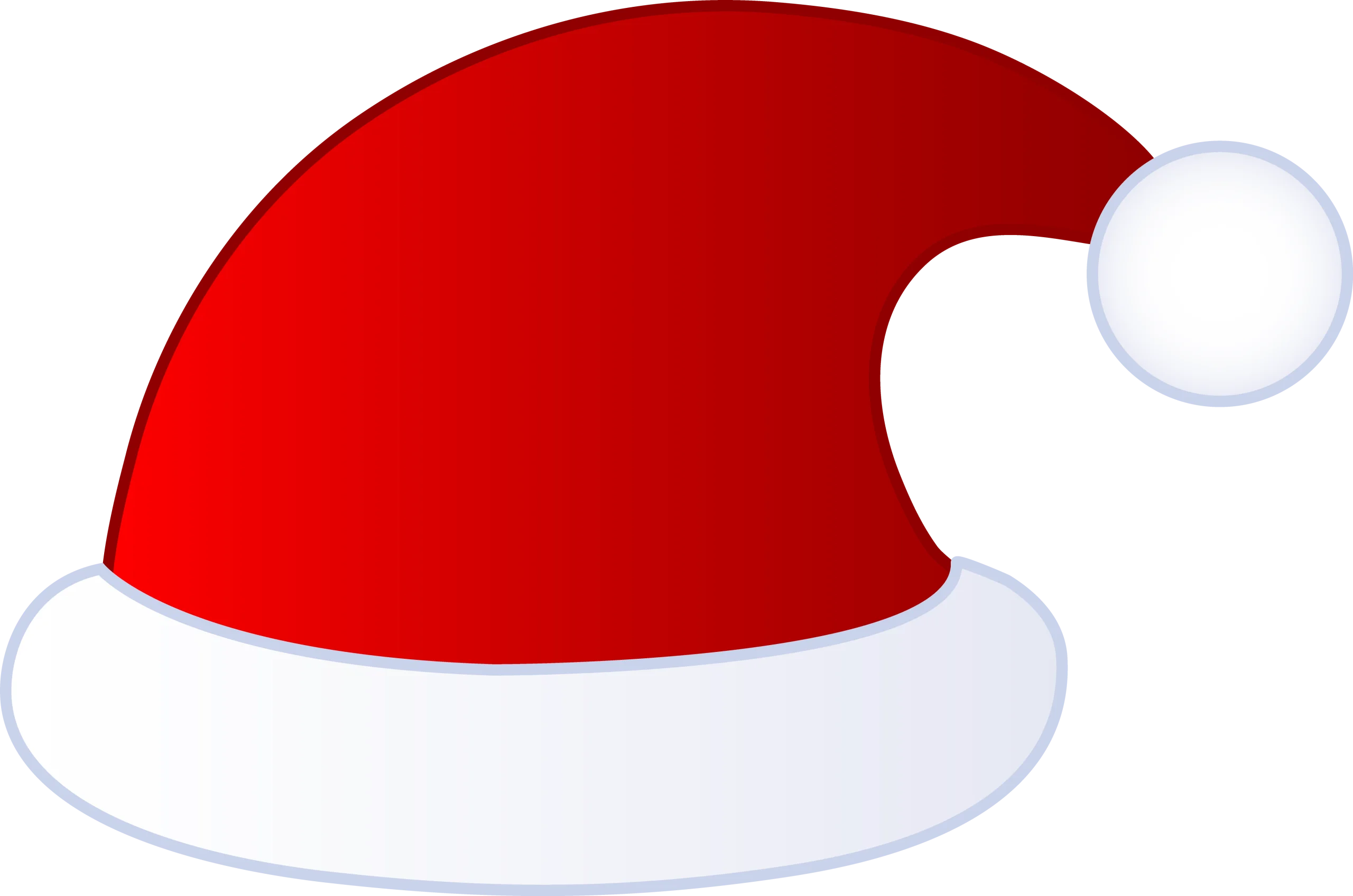Classic Red and White Santa Hat Clipart Design for Holiday Graphics