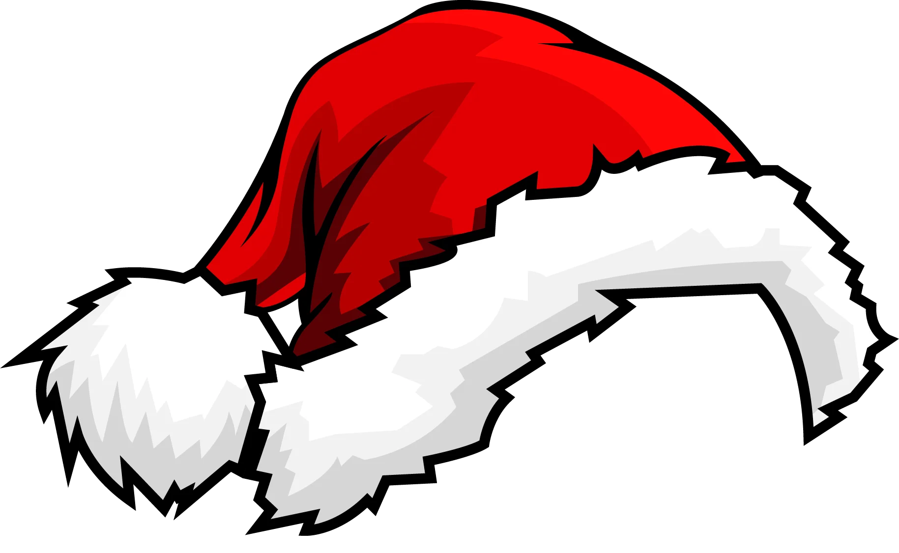 Classic Red and White Santa Hat Clipart - Festive Holiday Season Design Element