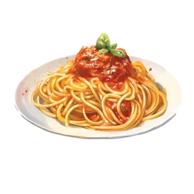 Classic Spaghetti Marinara Clipart: Deliciously Illustrated Pasta Delight