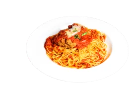 Delectable Spaghetti Marinara Clipart with Tantalizing Tomato Sauce Splash