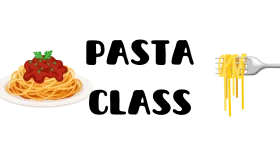 Delightful Spaghetti Pasta Class Clipart: Culinary Art Illustration