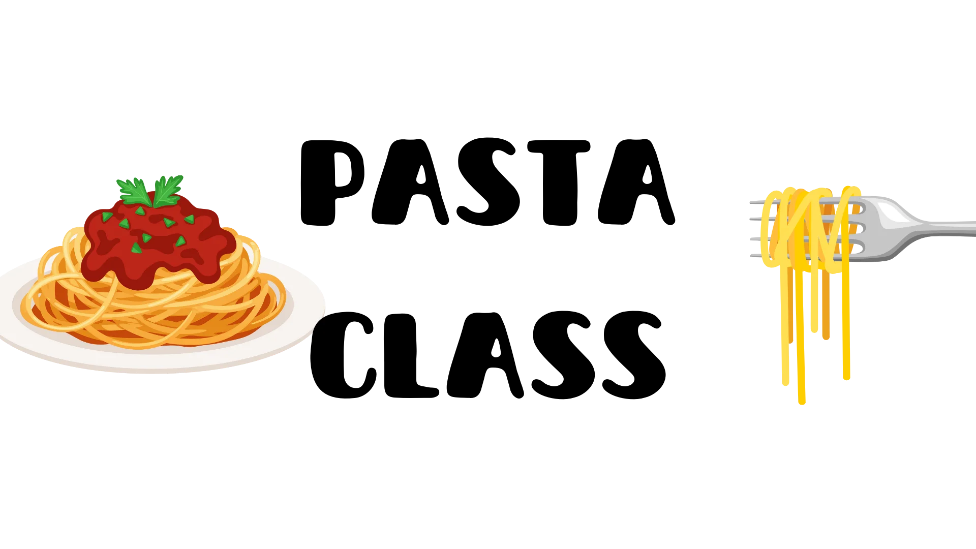 Delightful Spaghetti Pasta Class Clipart: Culinary Art Illustration