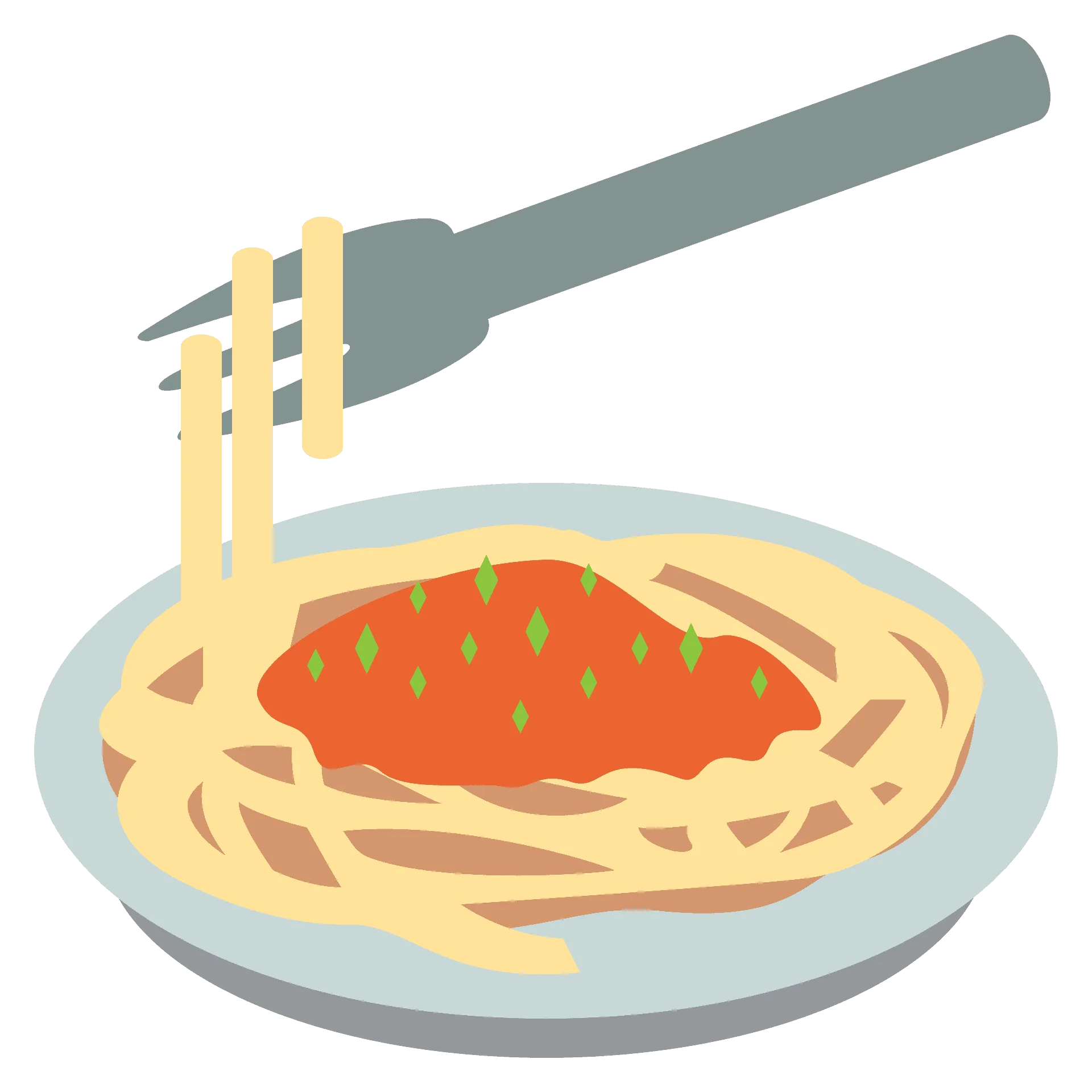Delightful Spaghetti Pasta with Red Sauce Illustrated Cartoon Clipart Design