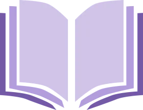 Elegant Lavender Open Book Clipart Symbolizing Knowledge and Learning