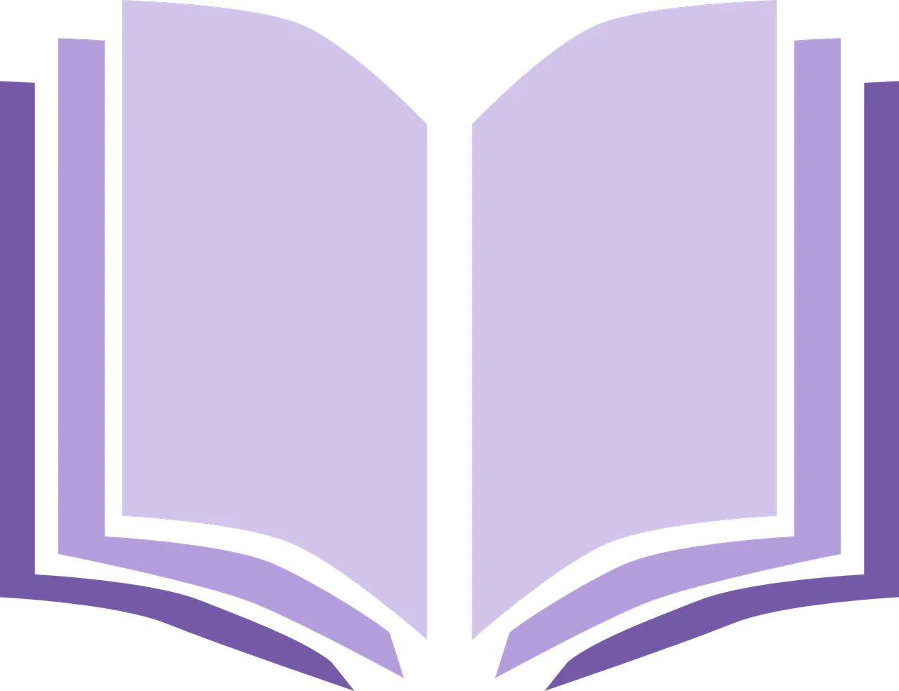 Elegant Lavender Open Book Clipart Symbolizing Knowledge and Learning