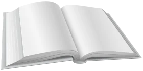 Elegant Open Book Clipart Design with Pristine White Pages Spread Wide
