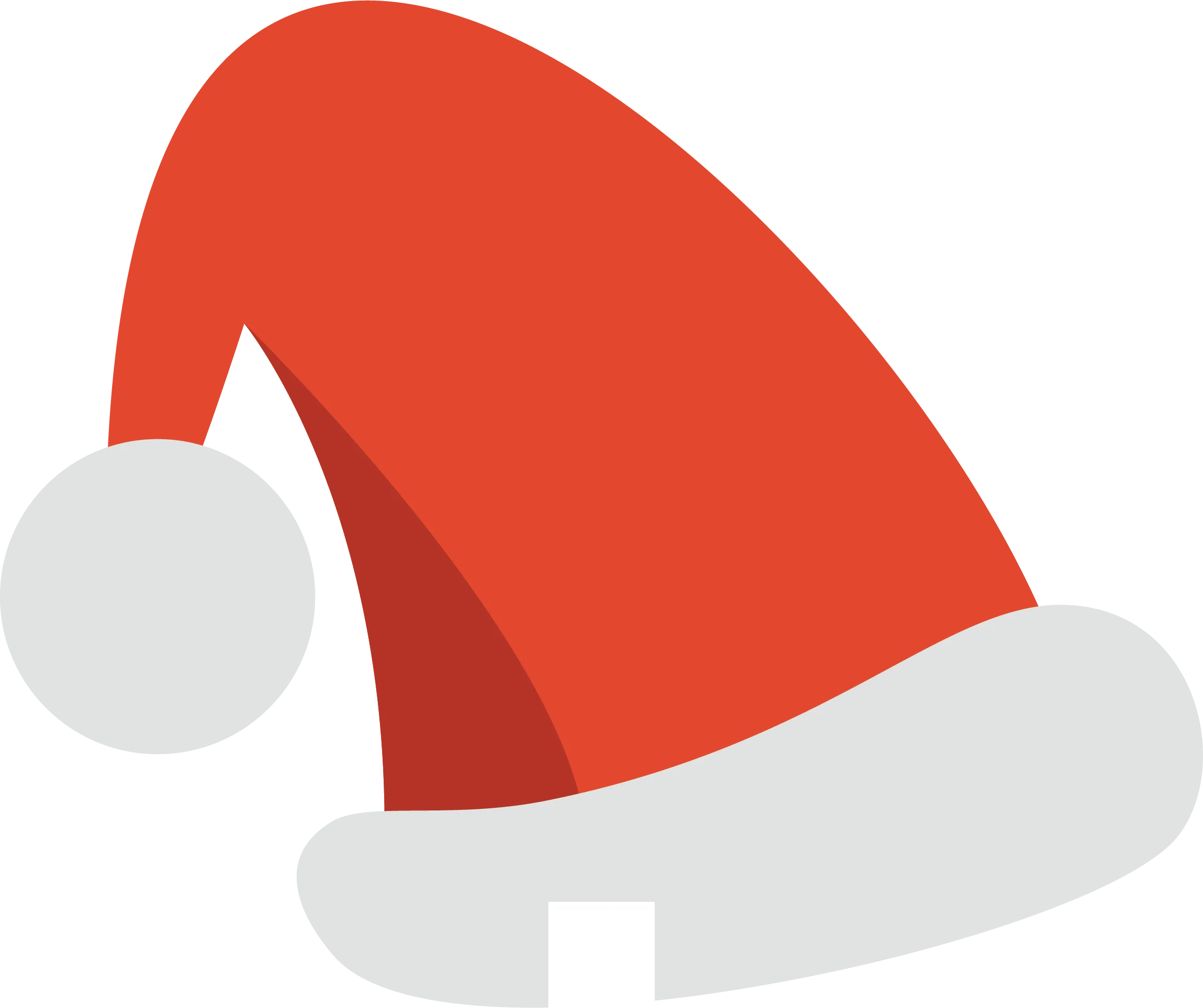 Festive Red and White Santa Hat Clipart Design for Holiday Graphics