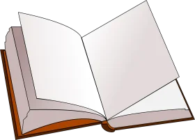 Minimalist Open Book Clipart Illustration - Simple Reading Graphic Design